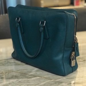 Prada laptop bag (teal color)